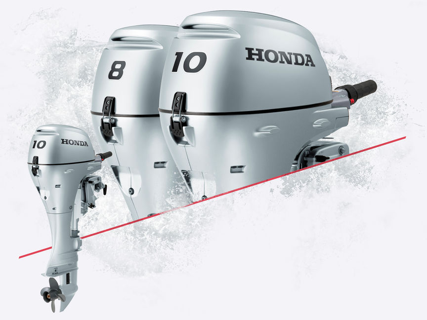 3x Honda buitenboordmotoren.