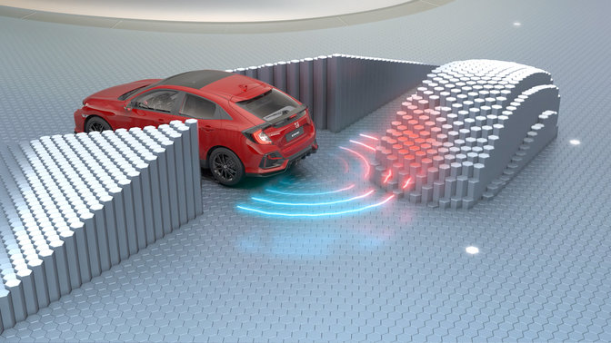 Honda Civic in virtuele studio