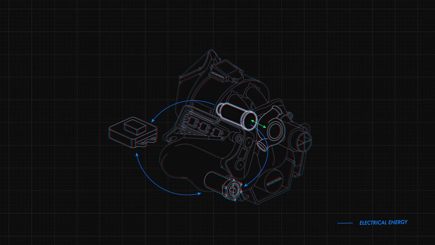 3D CAD van een Motor Generator Unit