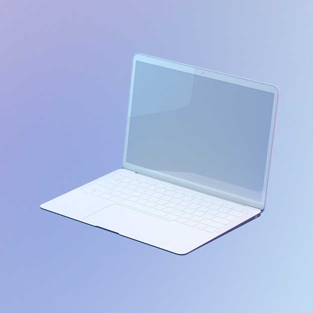 A digital illustration of a laptop