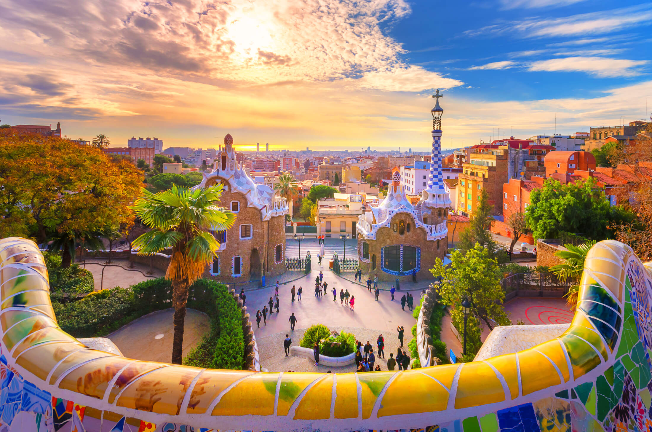 Park Güell van Gaudi in Barcelona, Spanje