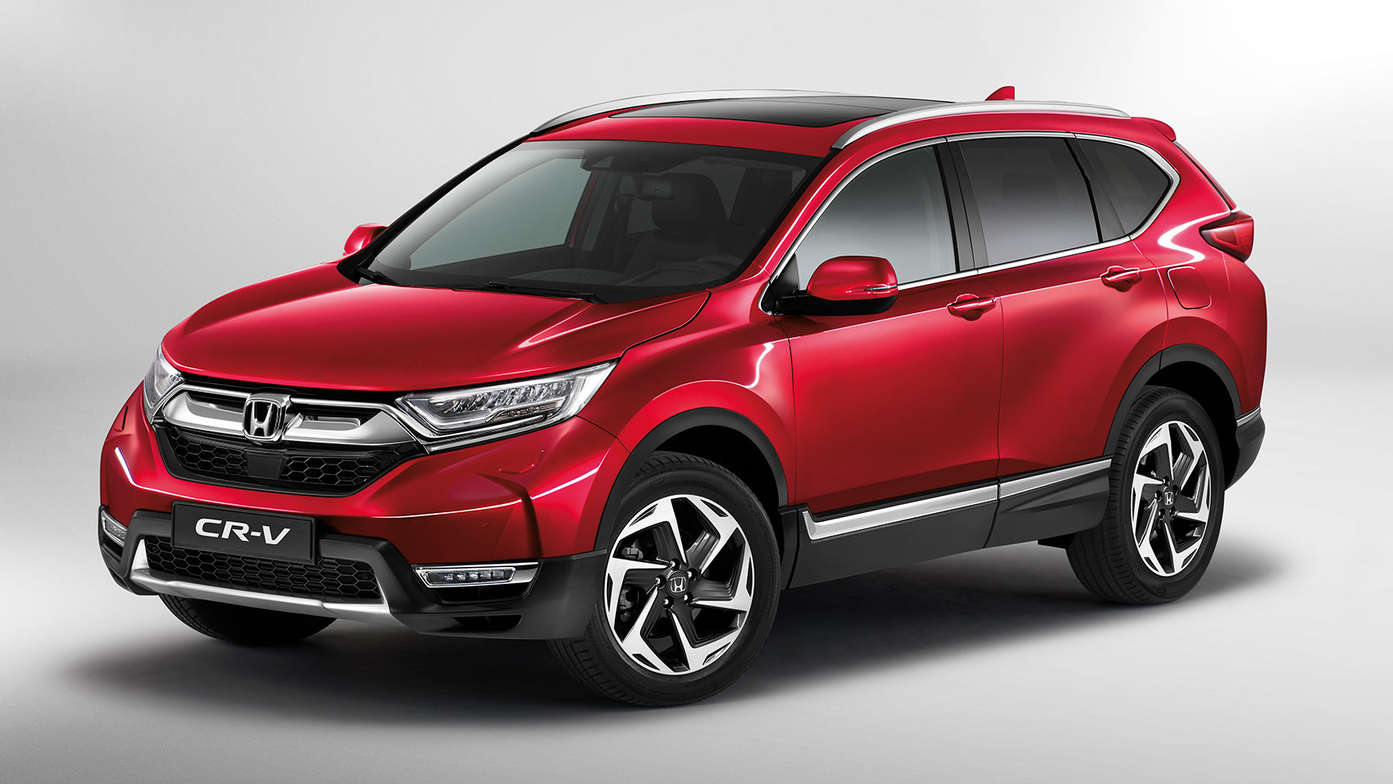 Driekwart vooraanzicht Honda CR-V.