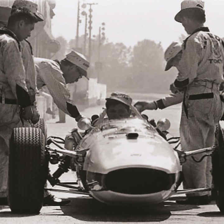 Soichiro Honda, net voor onze allereerste Formule 1 race in 1964, de Hongaarse Grand Prix.