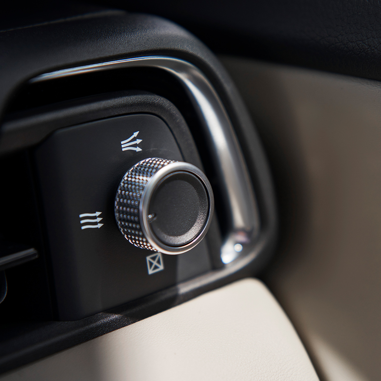 Draaiknop luchtverdeling.