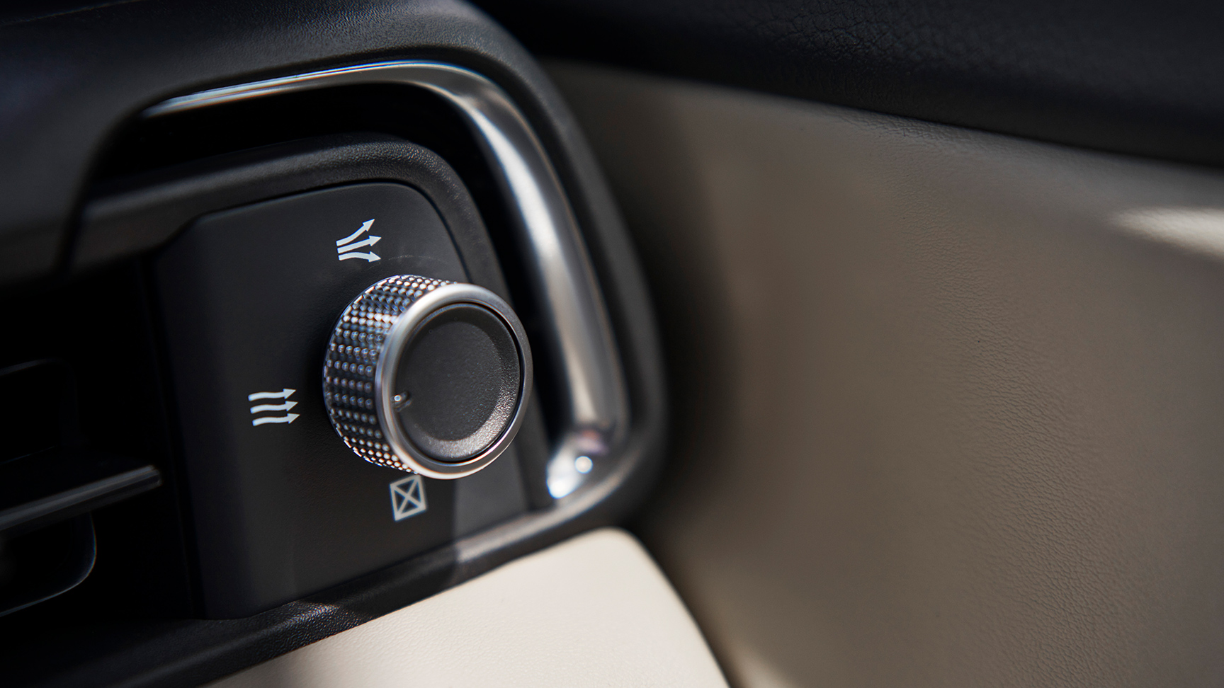 Draaiknop luchtverdeling.