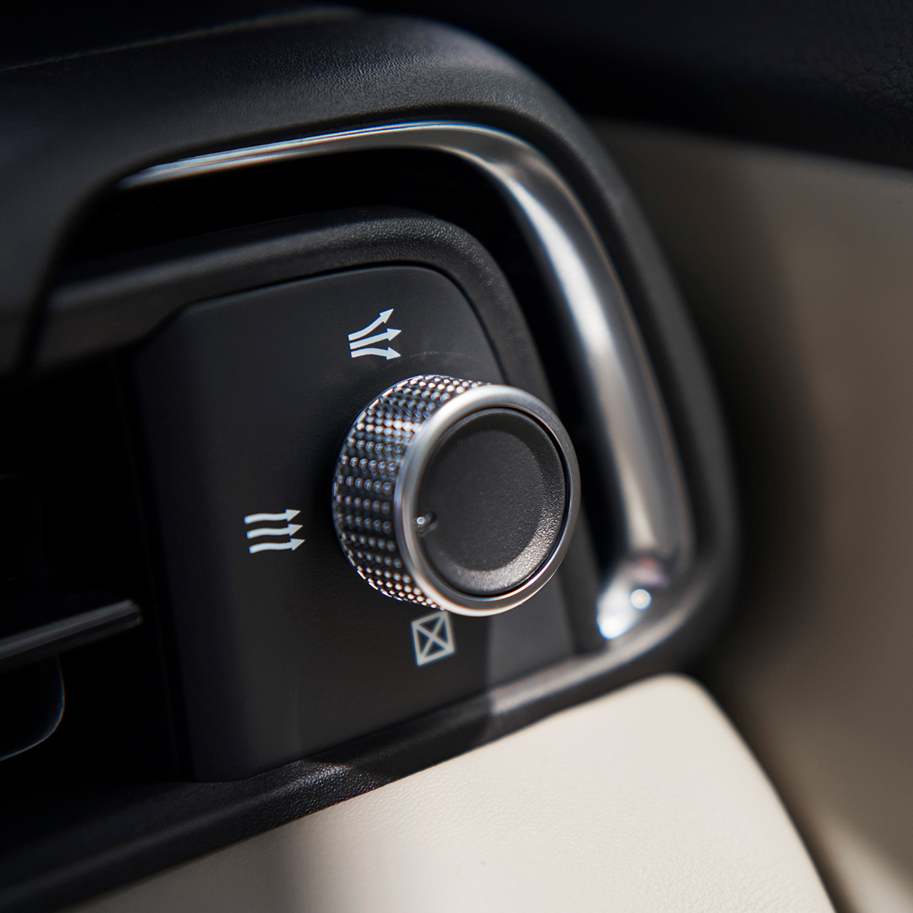 Close-up van het luchtverspreidingssysteem van de Honda HR-V