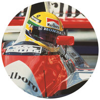 Senna in de Honda Formule 1-raceauto.