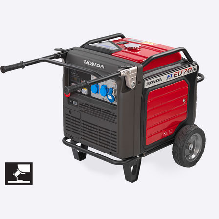 Close-up van verplaatsbare hightechgenerator.