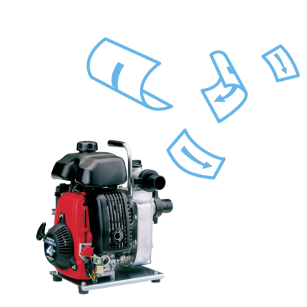 Waterpompbrochure-illustratie.