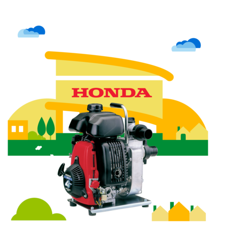 Waterpomp met dealerillustratie.