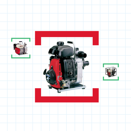 Waterpomp met Help mij kiezen-illustratie.