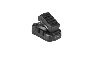 3/4 right facing charger and battery