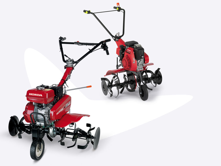 2x Honda compacte tuinfrezen.