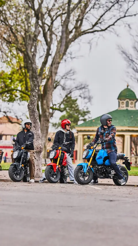 MSX125 Grom-rijders die samen rijden