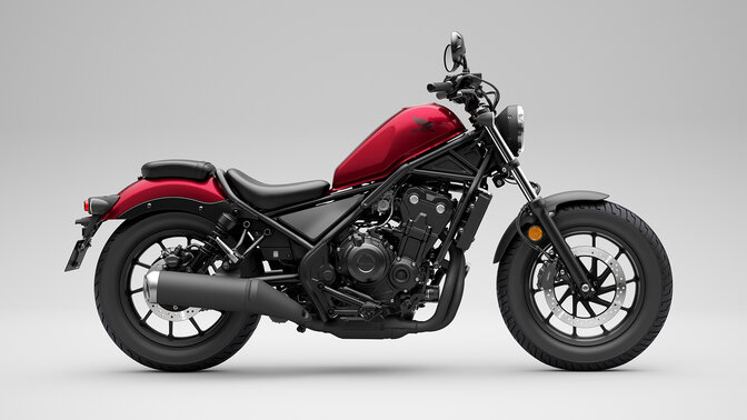 Honda CMX500 zijaanzicht studio
