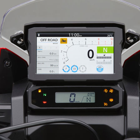 Honda Africa Twin, zoom op TFT-scherm Apple CarPlay®