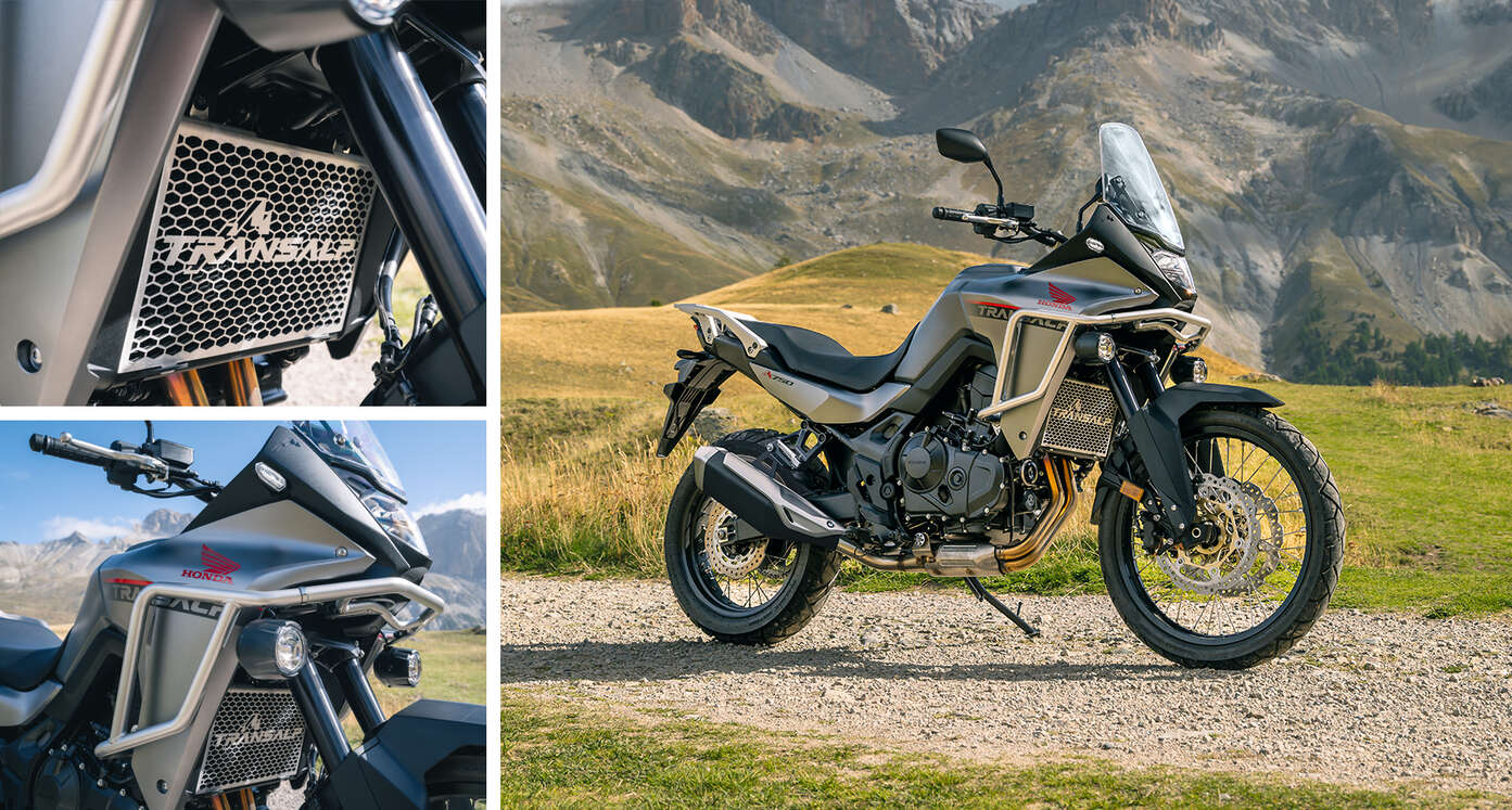 XL750 Transalp uitgerust met het Adventure Pack.