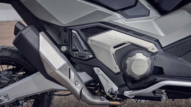 X-ADV close-up van de motor.