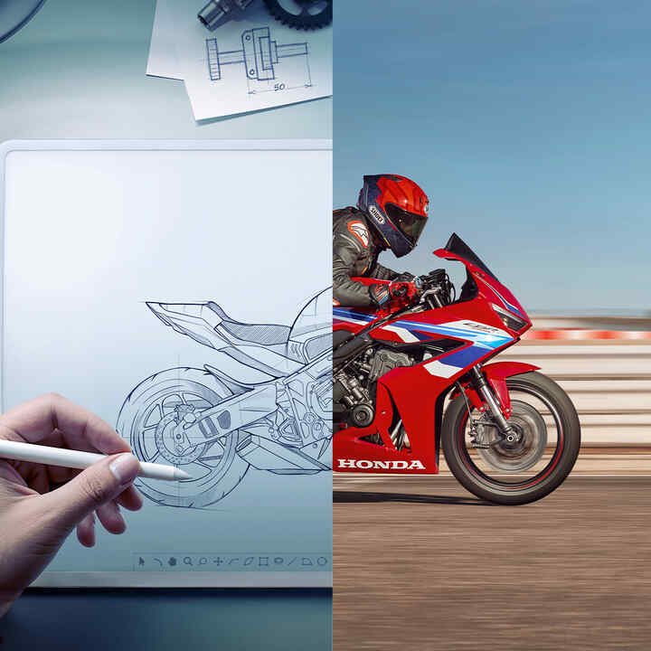DreamTech sketch and rider on CBR650R