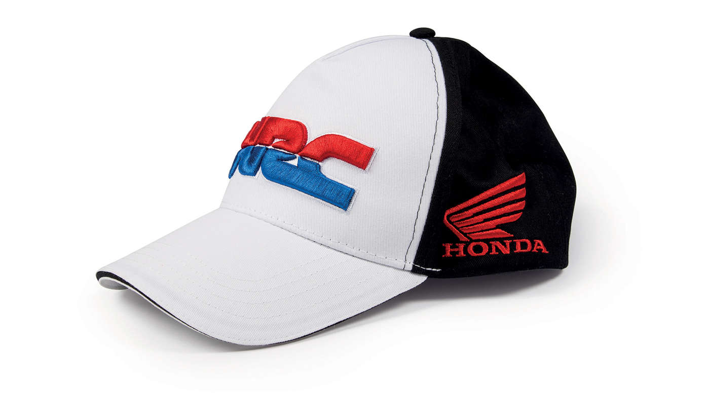 Honda HRC Replica baseballpet met HRC-kleuren en logo.