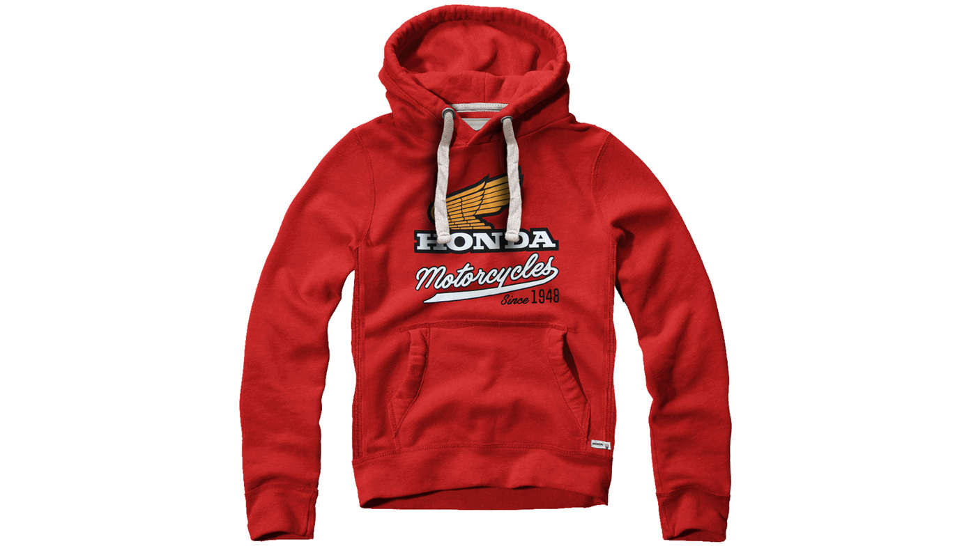 Rode vintage Honda hoodie. 