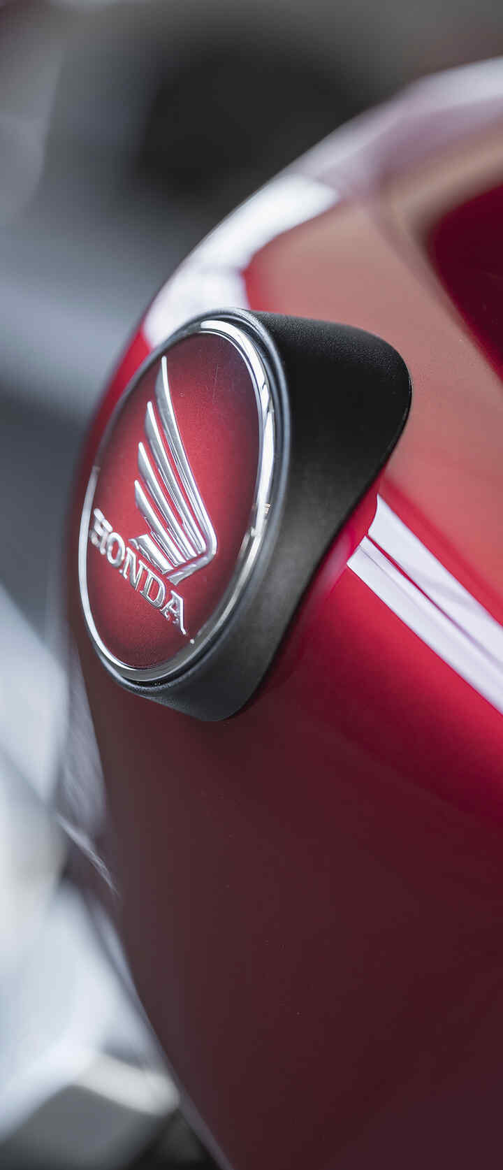 Honda motorfiets benzinetank met wings-logo