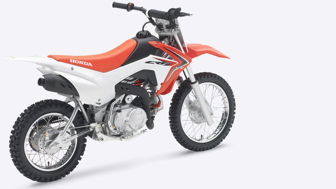 Driekwart vooraanzicht van CRF110F.