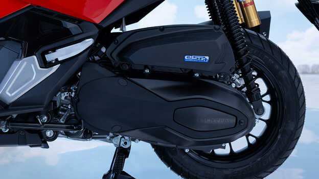 Close-up van de achterzijde van de Honda ADV350.