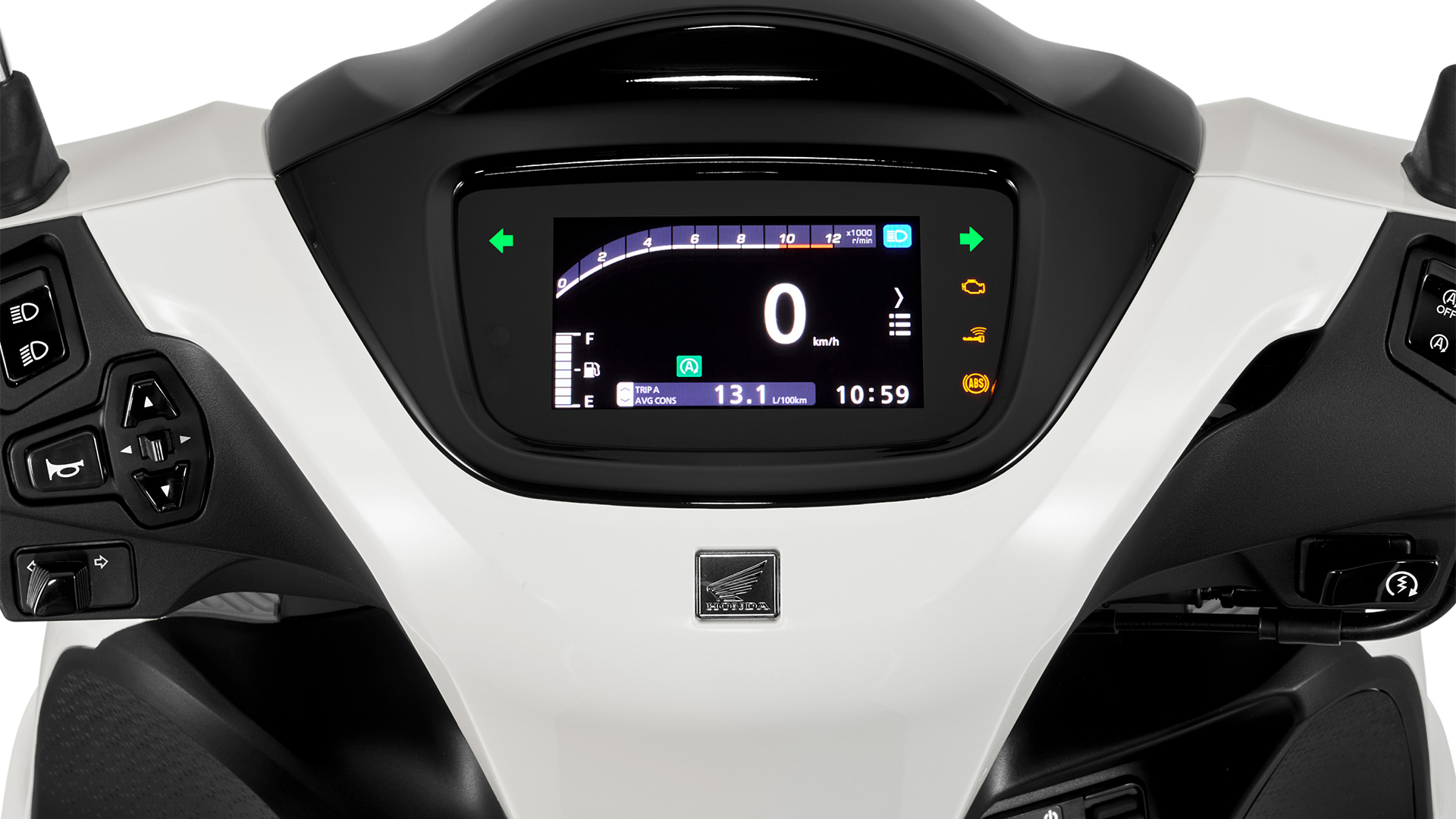 SH Mode 125, bediening met Smart Key voor ontsteking en zadel