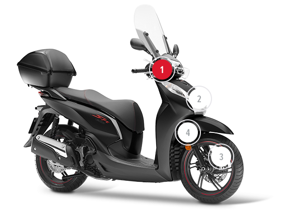 Overzicht – SH300i – Scooters – Aanbod – Motorfietsen – Honda