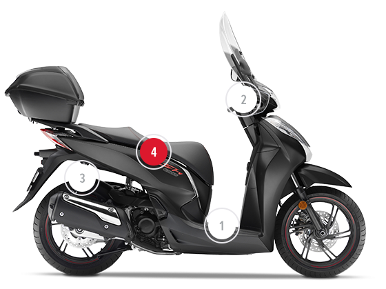 Overzicht – SH300i – Scooters – Aanbod – Motorfietsen – Honda