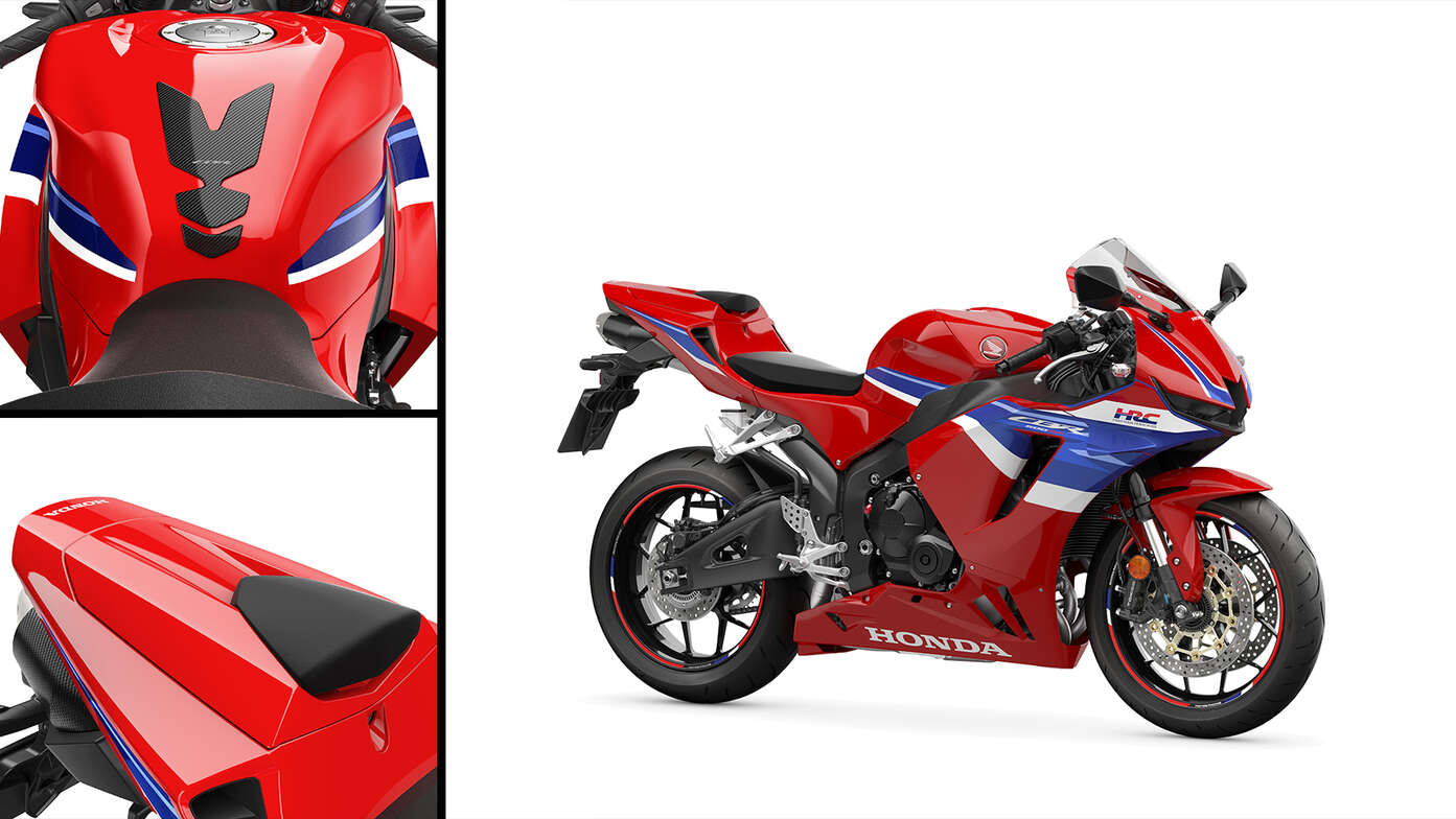 CBR600RR beelden met racing pack. 