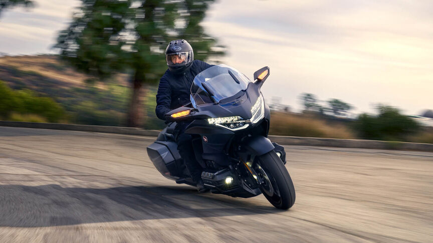 Zijaanzicht van de Honda GL1800 Gold Wing