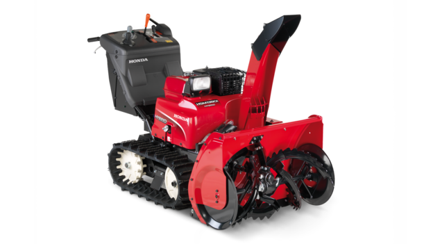 Driekwart aanzicht van rechterkant van hybride sneeuwblazer.