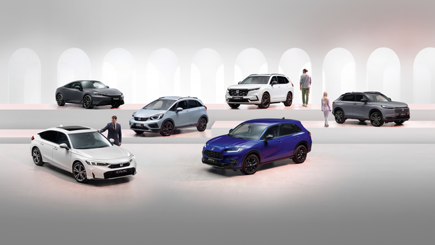 Civic Hatchback buiten driekwart vooraanzicht