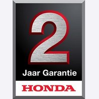 Honda tweewielige trekker, logo voor 2 jaar garantie.